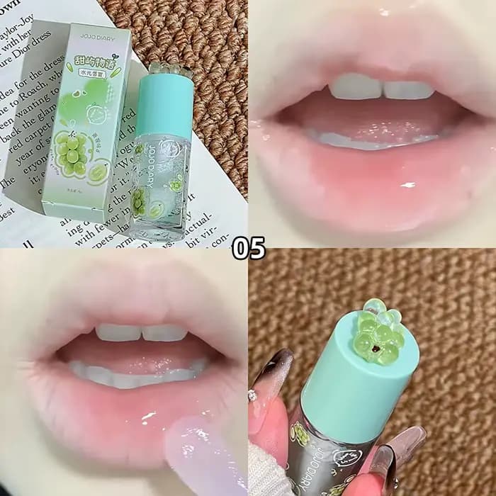 Jojo Diary Huile à lèvres parfumée aux fruits : fournit l'hydratation et l'hydratation, prévient les