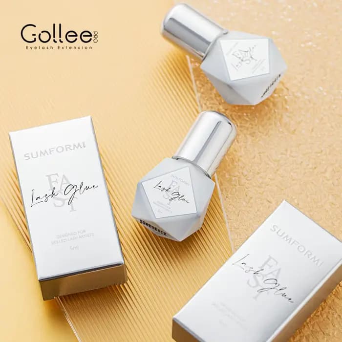 Gollee – colle pour extensions de cils, 5 bouteilles, 7-9 semaines, greffage longue durée, 0.3-1s, c