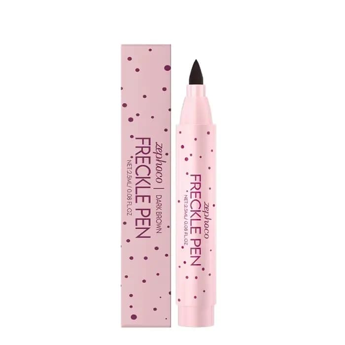 Stylo à fausses taches de rousseur marron foncé, simulation naturelle, stylo à taches de rousseur, c