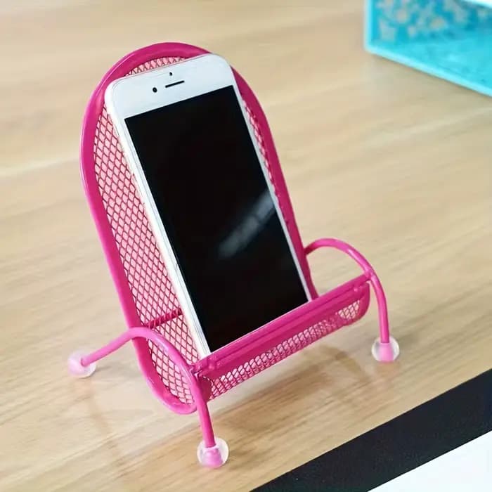 Support de téléphone en acier inoxydable avec base robuste – Conception ergonomique pour lit et bure