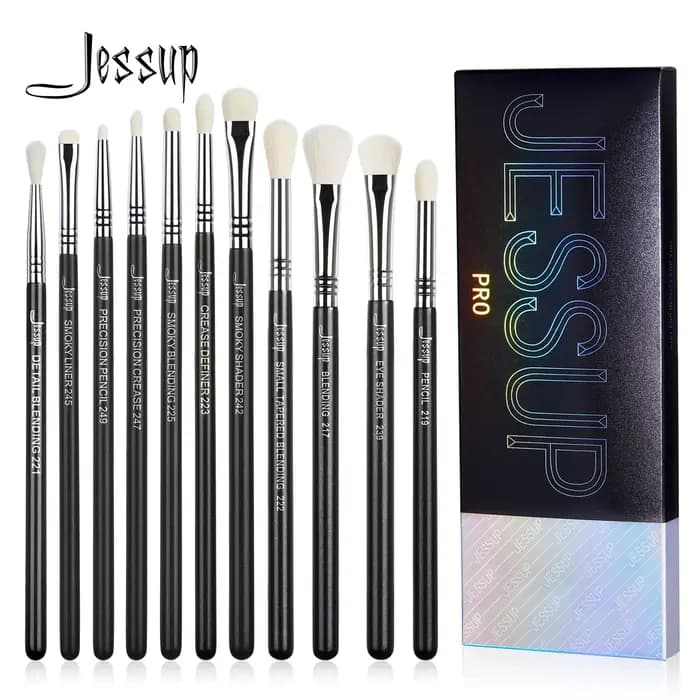 Jessup-Ensemble de pinceaux pour les yeux, pinceau de maquillage pour fard à barrage, mélange synthé