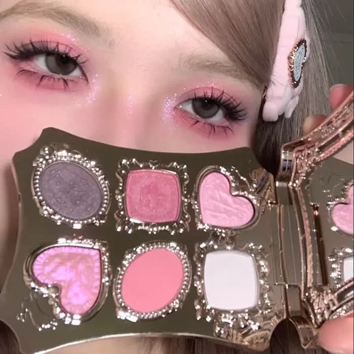 Palette de fards à paupières Flower Knows Garden Matte Pearlescent Powder Fine Six Color, contour, l