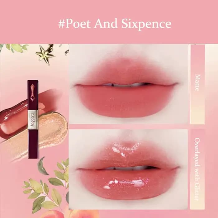Gloss à lèvres double embout Haggard Scepter, texture soyeuse, maquillage léger et luxueux, forte in