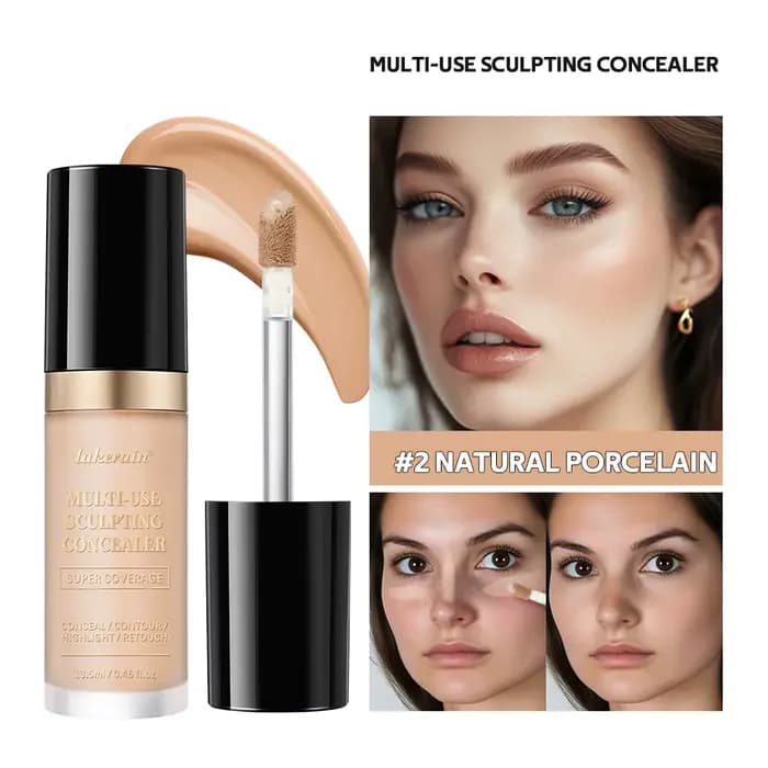 Fond de teint mat à couvrance longue durée, crème multi-usages sans huile, surligneur et retouche, p