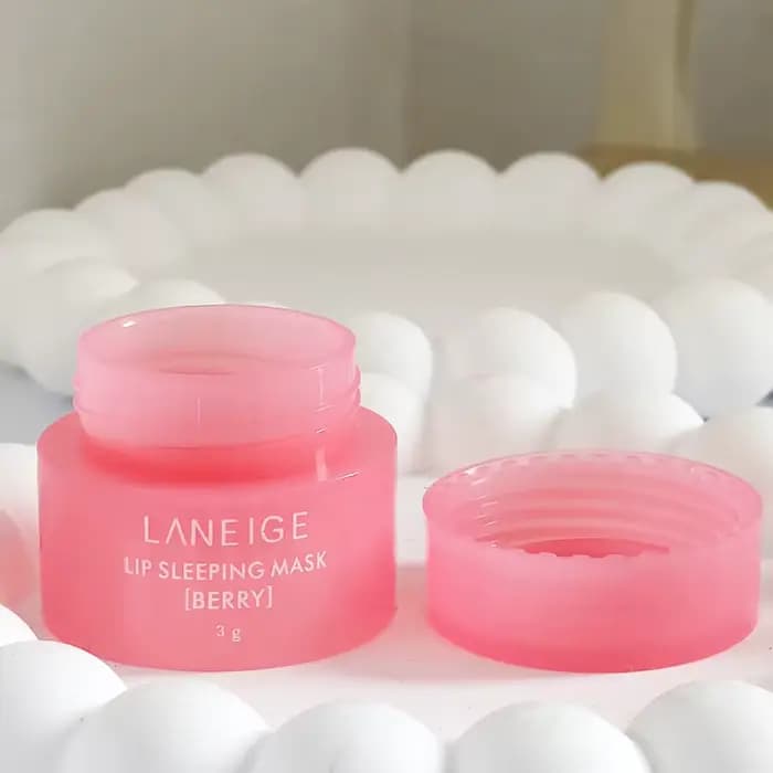 Baume à lèvres Laneige Donut Strawberry Sugar, effet repulpant, hydratant, exfoliant, brillant et sc