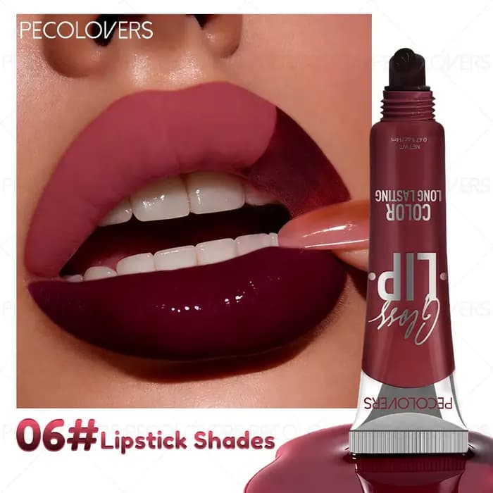 1PC Gloss à lèvres semi-permanent durable, effet tatouage, imperméable et anti-bavures, ne tache pas