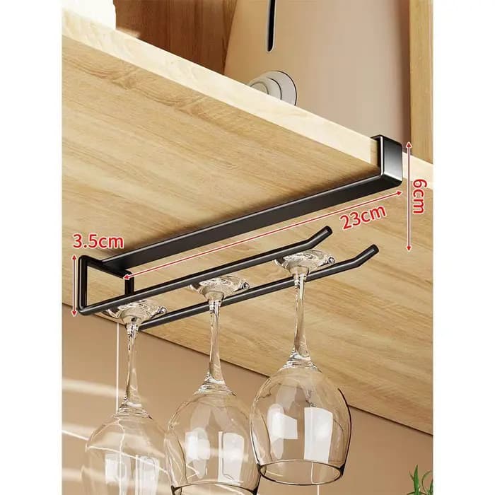 HeMu – support de rangement de cuisine sous l'armoire, sans perçage, support à gobelets suspendu, su
