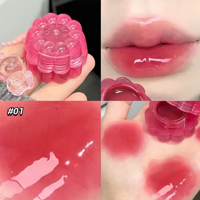 QIBEST Gloss à lèvres hydratant multi-couleurs, effet brillant et repulpant, maquillage liquide hydr
