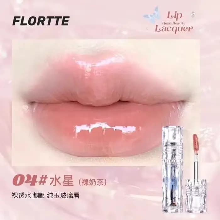FLORTTE Lip Paint Wackky Series Lip Gloss Mirror Girls Dormitory Good Melia Lipstick Lipgloss Not Ea