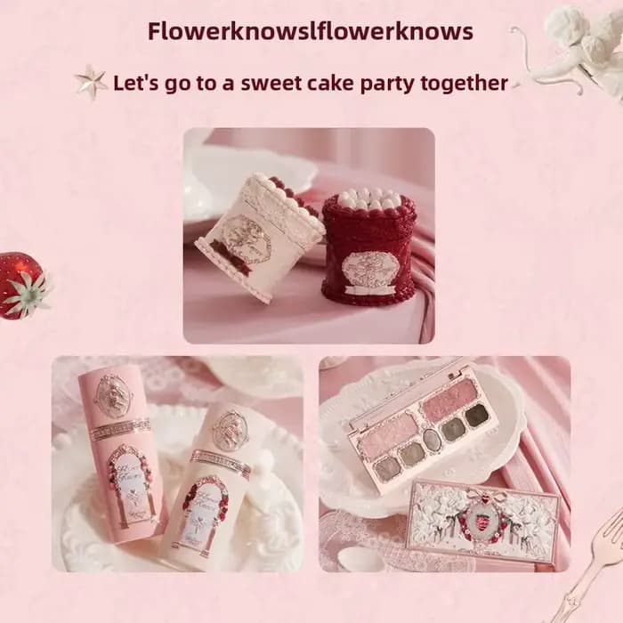 Coffrets de Maquillage Flower Knows Little Angel Bunny Garden Lip Glaze Blush Shell Jewelry Flowerkn