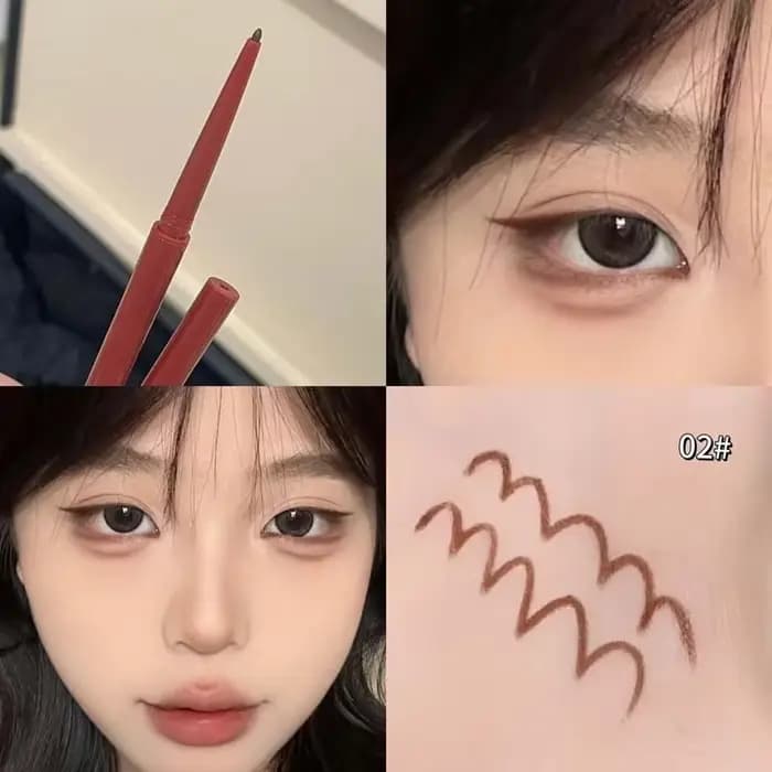 Crayon Eyeliner Gel Ultra-fin rose marron sous les yeux, imperméable, mat, Aegyosal couché, ver à so