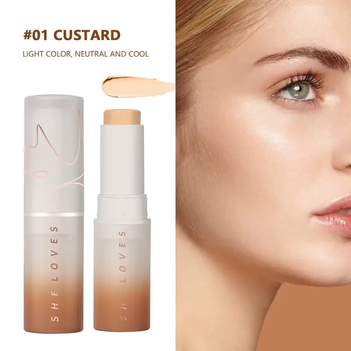 Stick de fond de teint mat à couvrance totale, base de maquillage pour le visage, crème légère et ve