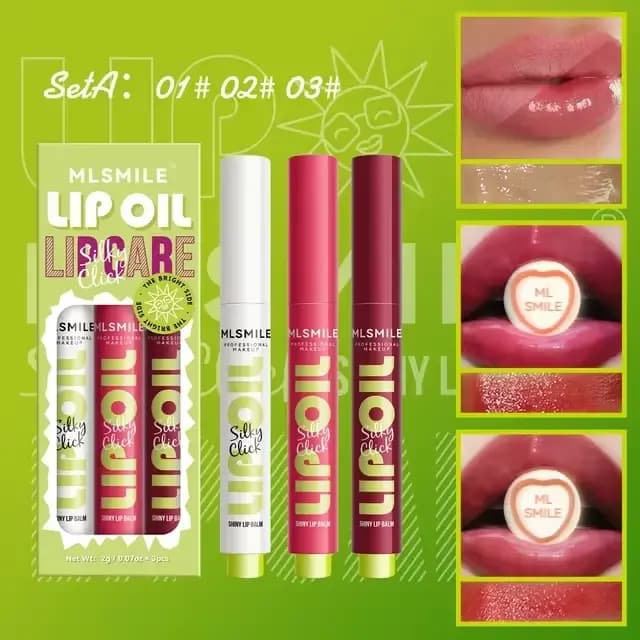 Presse rouge à lèvres solide brillant à lèvres 3 pièces/ensemble hydratant longue durée vernis à lèv
