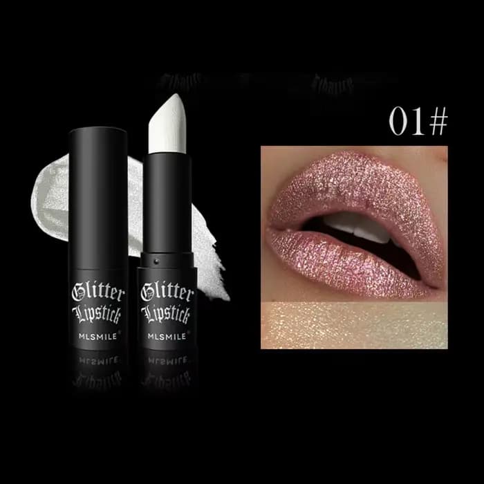 Rouge à lèvres à paillettes, 6 couleurs, imperméable, longue durée, diamant nacré, métallique, noir,
