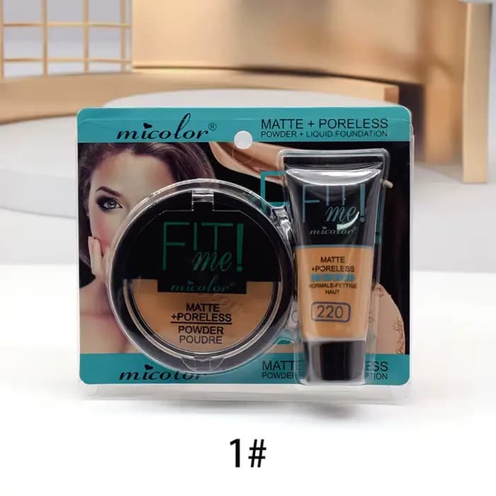Micolor Fit Me-Poudre sans pores et fond de teint liquide, couverture complète, correcteur liquide, 