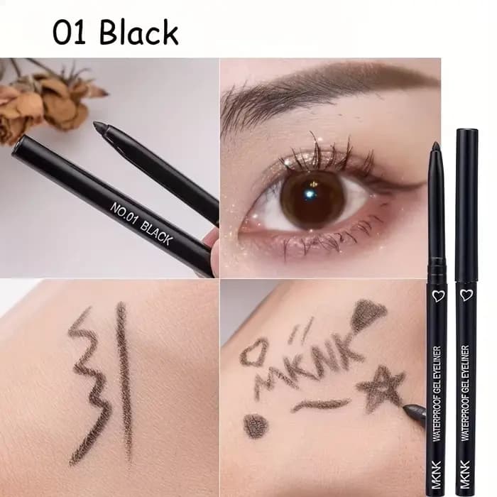 Crayon Eyeliner 5 couleurs, imperméable, longue durée, bleu, noir, marron, facile à porter