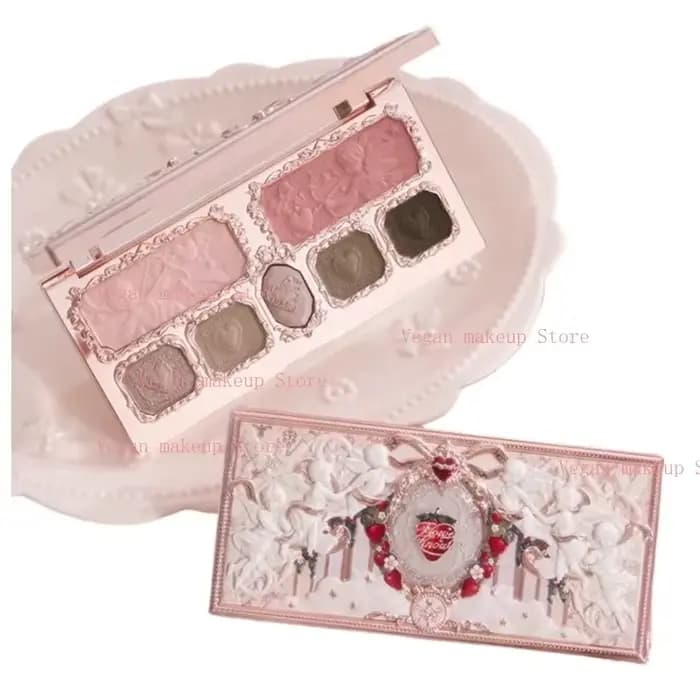 Flowerkaren fraise Cupidon Collection Palette de teint du visage Blush fard à paupières surligneur f