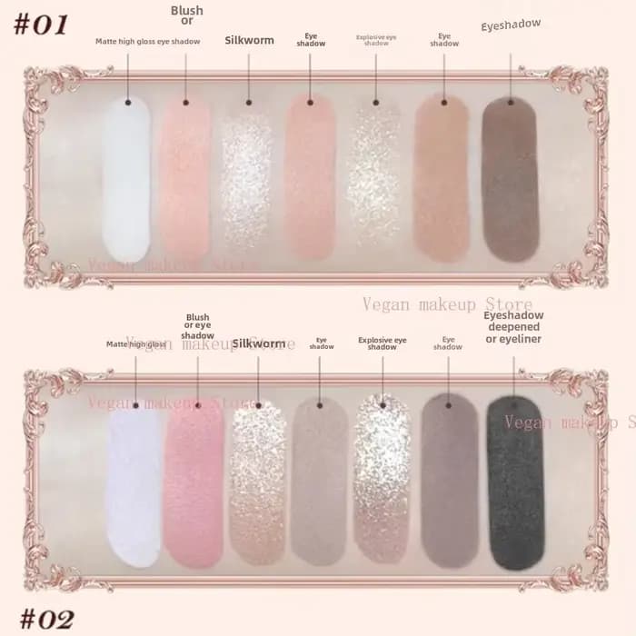 Flowerkaren fraise Cupidon Collection Palette de teint du visage Blush fard à paupières surligneur f