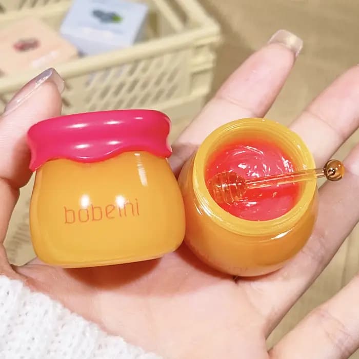 Masque hydratant pour les lèvres au pêche et au miel – L'humidité longue durée, apaise les lèvres sè