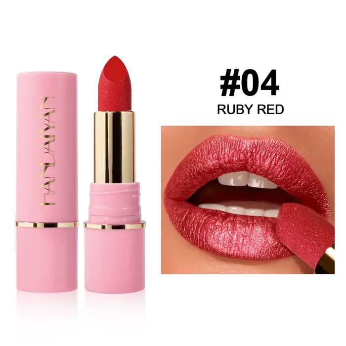 Rouge à lèvres diamant à paillettes, 8 couleurs, longue durée, métallique, violet, nacré, rose, marr