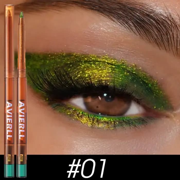 Crayon Eyeliner Chameleon, Fard à paupières et Eyeliner bleu métallisé brillant nacré, Pigment paill
