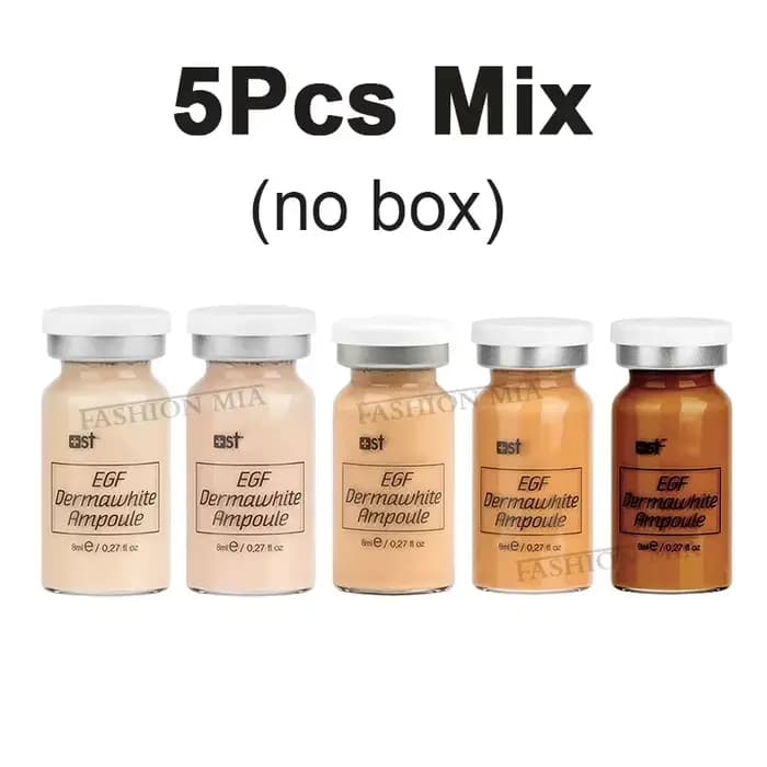 Kit de soin de la peau coréen 8ml : Crème BB à l'ADN de saumon, sérum booster, ampoule, fond de tein