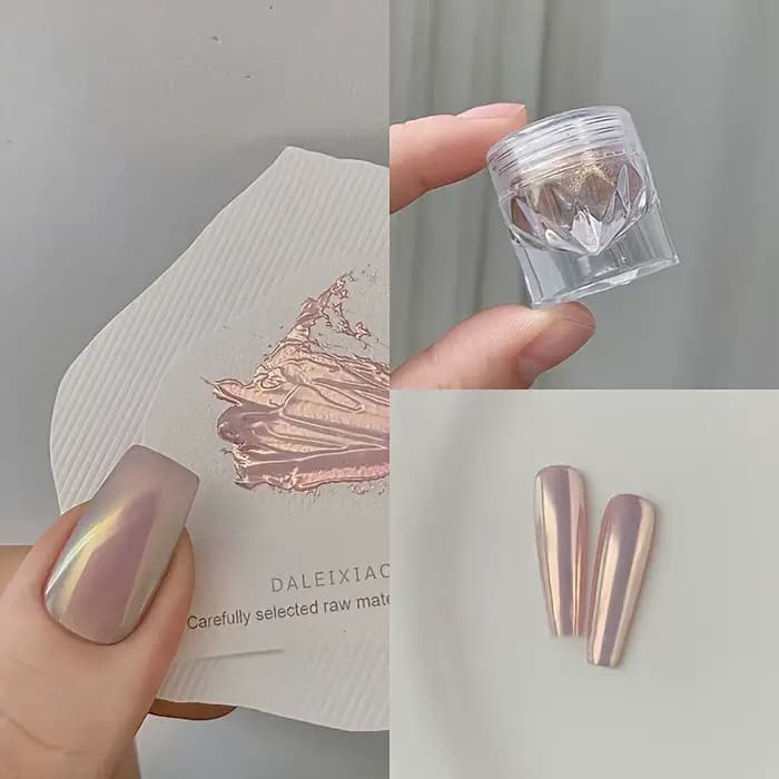 Poudre à ongles dégradée Aurora, effet miroir galvanisé multicolore, paillettes scintillantes pour N