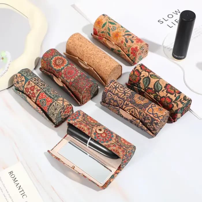 Étui à rouge à lèvres avec miroir, 6 pièces, boîte à rouge à lèvres rétro de style chinois, Mini boî