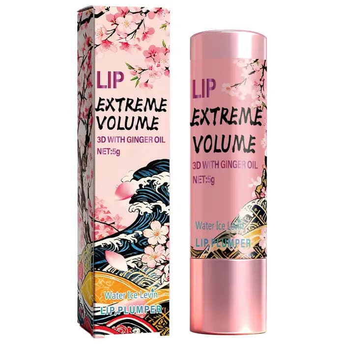 Crème 3D Lip Extreme Volume avec huile de gingembre pour repulper et hydrater, utilisation jour et n