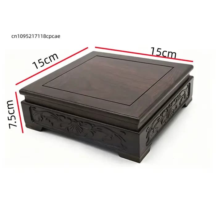 Socle en bois massif pour vase, cristal, pierre et objets de collection, support de présentation car