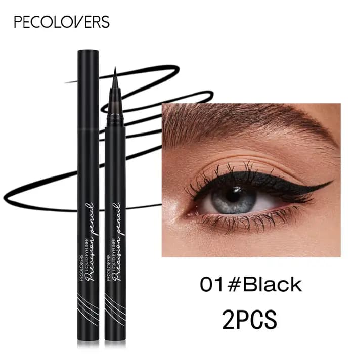 Stylo Eyeliner ultra-fin, imperméable, application lisse, résistant aux taches, contour précis, crée