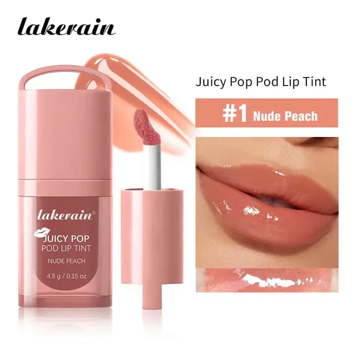 JuicePop Box Lip Tint Huile Hydratante Brillant à Lèvres Longue Durée Imperméable Léger Nourrissant 