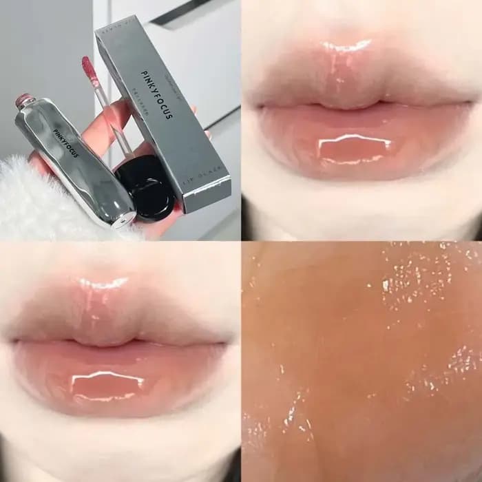Brillant à lèvres miroir nu, clair, hydratant, eau légère, gelée repulpante, huile, teinte, maquilla