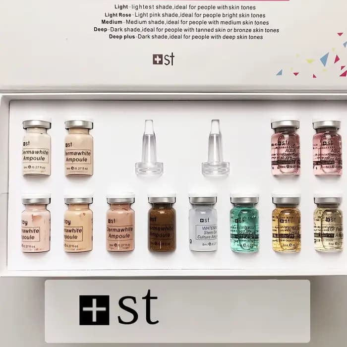 Kit de soin de la peau coréen BB Cream 12 pièces, sérum fond de teint à la niacinamide/peptide, hydr