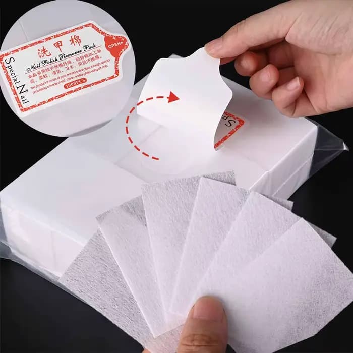 1000/600/500/100 pièces coton à ongles non pelucheux pour l'élimination du vernis Gel UV lingettes t