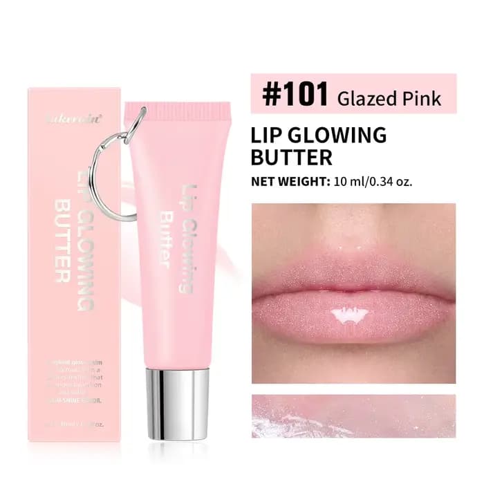 Lèvres brillant porte-clés 2in1 conception longue durée hydratant rose nourrir rouge à lèvres brilla