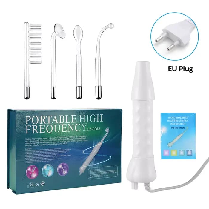 Appareil facial haute fréquence avec électrode en verre pour le traitement des rides et les soins du