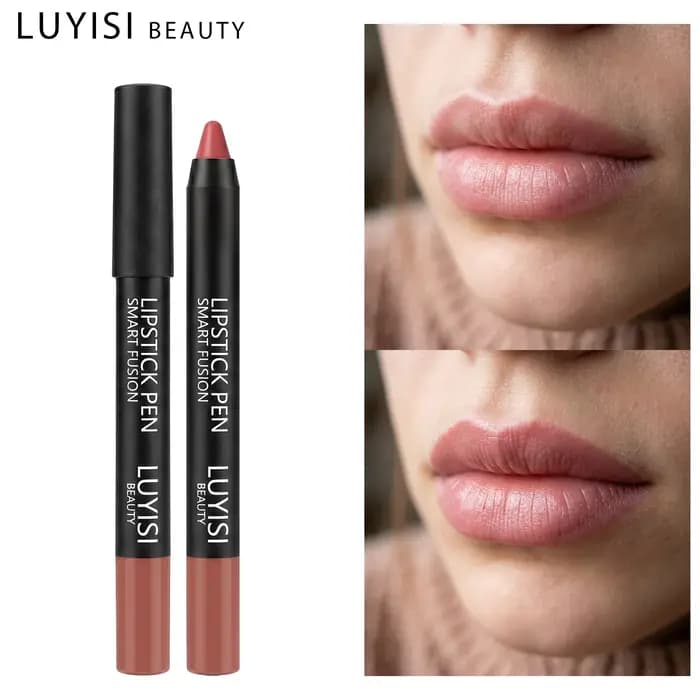 Stylo à lèvres Smart Fusion 12 teintes, crayon à lèvres automatique longue tenue, sans bavures, long