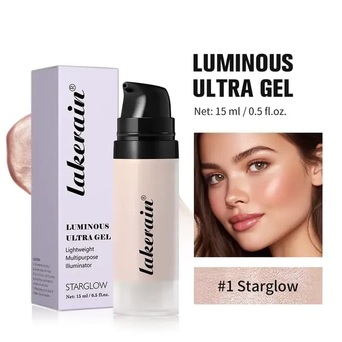 Fond de teint surbrillance Llluminator Primer Glowy Super Gel léger rosée polyvalent hydratant nourr