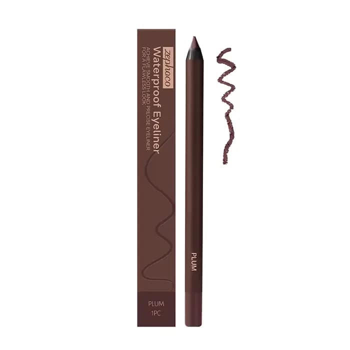 Eyeliner imperméable Duo crayon pour les yeux aiguisé, Eyeliner prune pour les yeux verts/bleus/marr