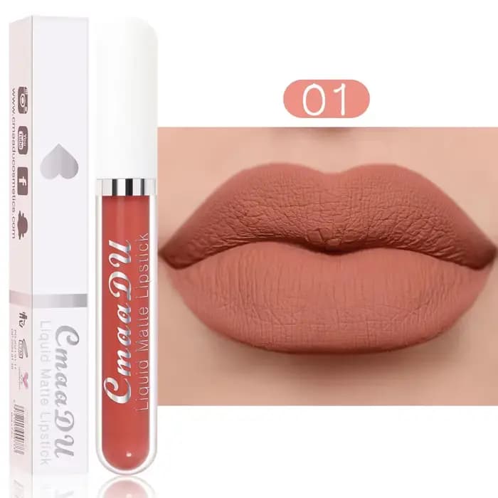 Rouge à Lèvres Brune Nude Waterproof, Maquillage Boue, Café Latte, Jules Glaze Cosmetics, 256 Velvet