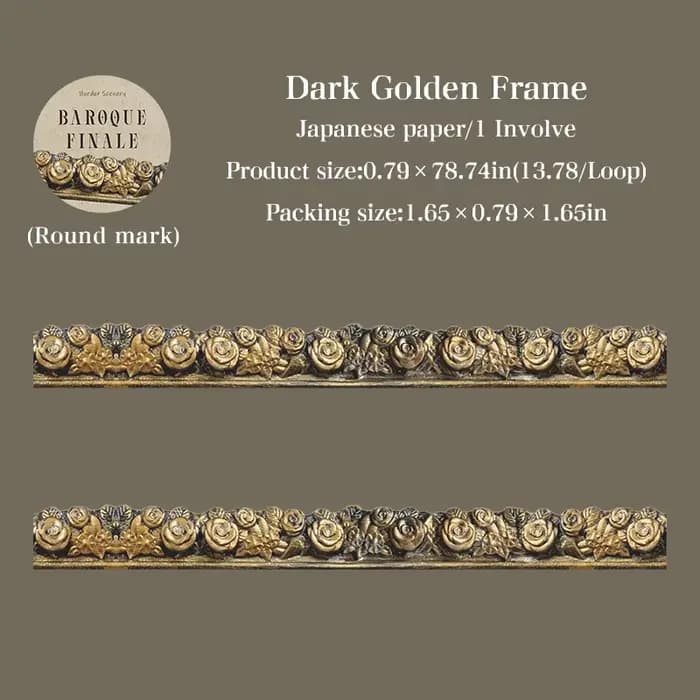 Ruban Washi de 20 mm * 2 m, style baroque rétro, pour scrapbooking DIY, ruban adhésif esthétique
