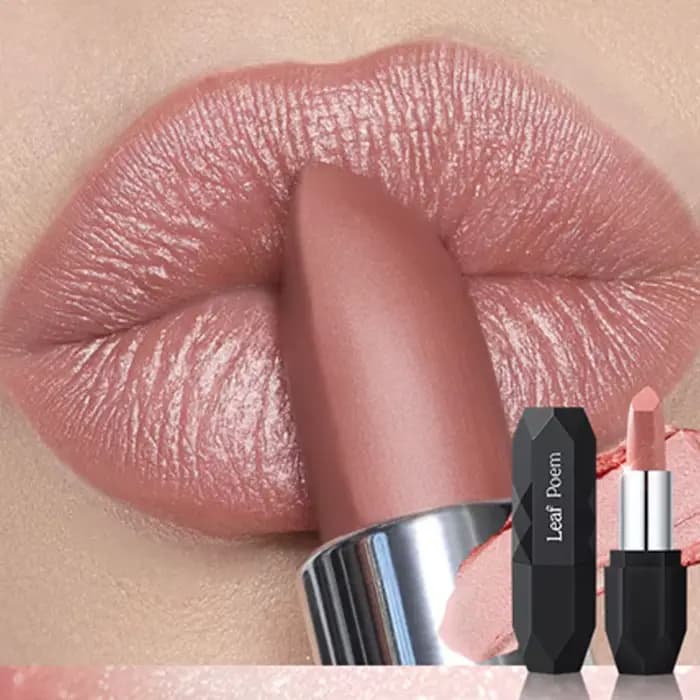 Rouge à lèvres nacré longue durée, imperméable, rose, diamant métallique, crée un maquillage soyeux,