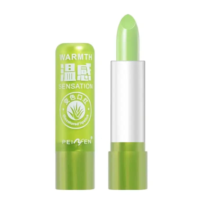 Baume à lèvres teinté à l'aloe vera, changeant de couleur, longue tenue, hydratant, activé par la te