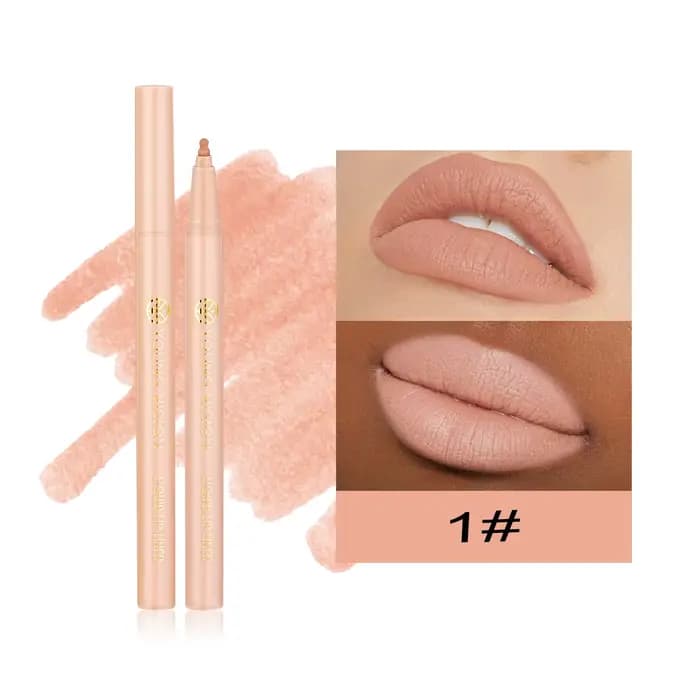 LANGMANNI Stylo liner à lèvres liquide mat velouté 12 couleurs pour la définition des contours des l