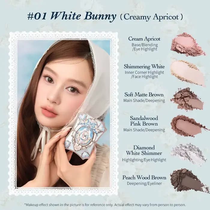 [NOUVEAU] Palette de maquillage 6 couleurs Flower Knows Bunny Garden Collection