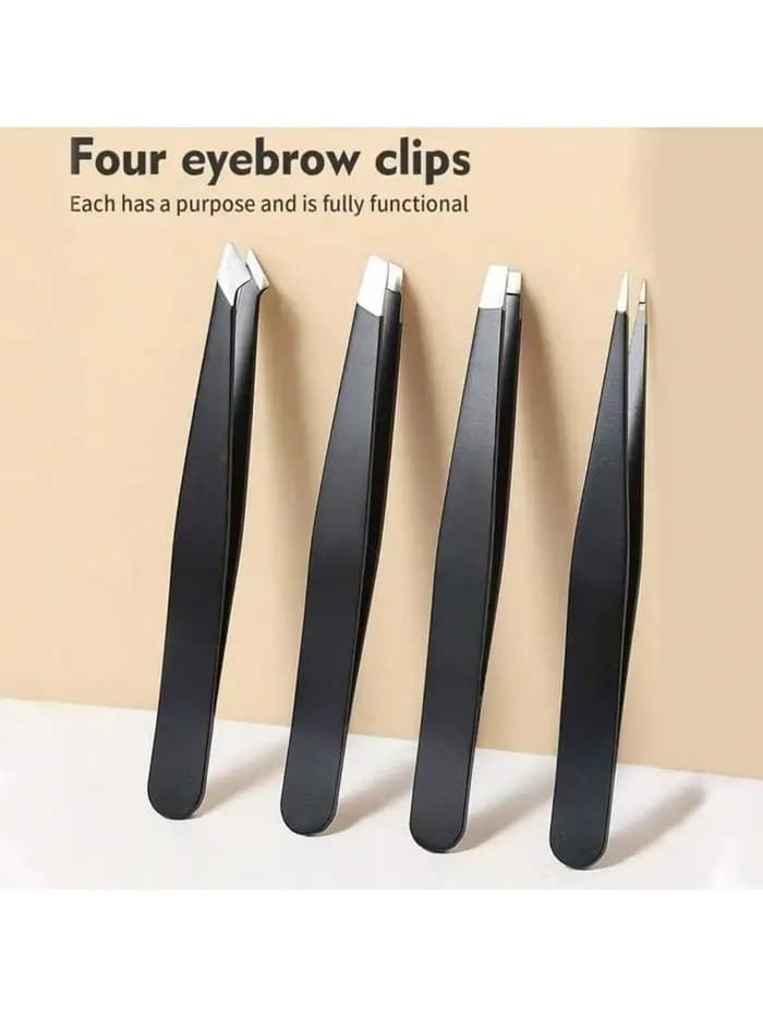 Pincettes à sourcils polyvalentes, paquet de 4 outils de maquillage pour resserrer les sourcils en a