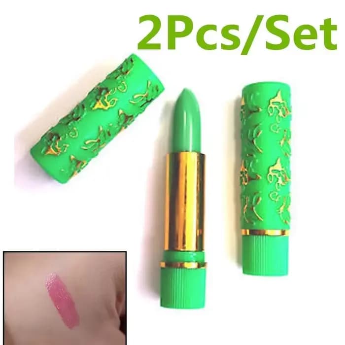 Rouge à lèvres vert foncé magique longue durée, 2 pièces, longue durée, jules liner, papillon, docum