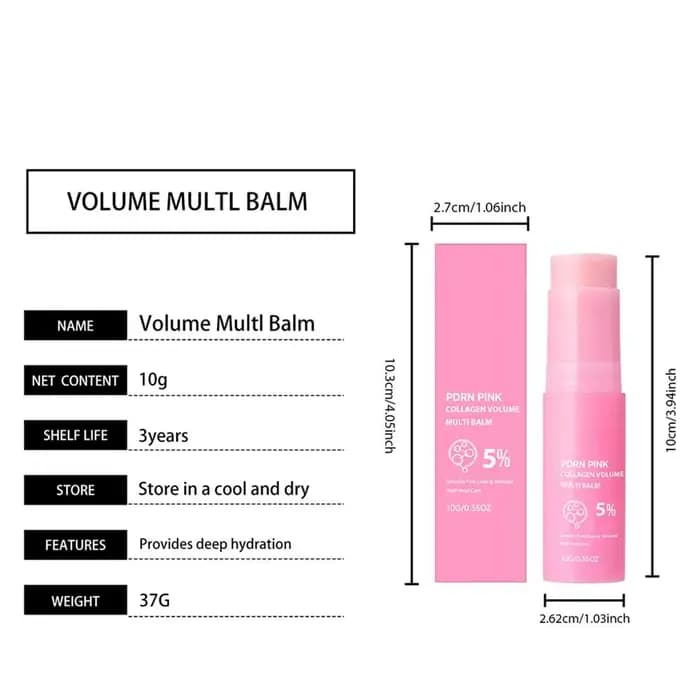Stick multi-baume PDRN au collagène rose