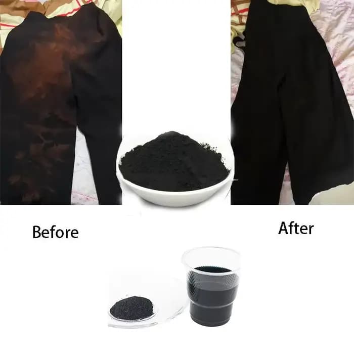50g noir tissu colorant vêtements reconditionné Agent colorant coton lin jean toile Pigment maison cravate-teinture fournitures faites à la main